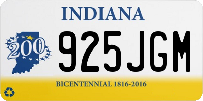 IN license plate 925JGM
