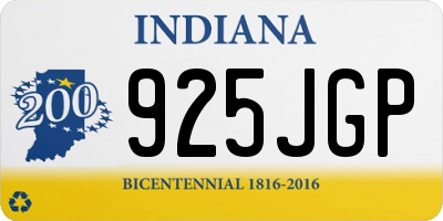 IN license plate 925JGP