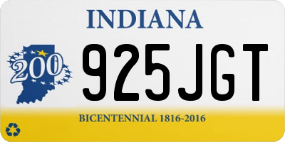 IN license plate 925JGT
