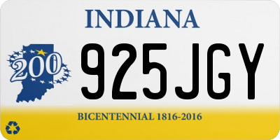 IN license plate 925JGY