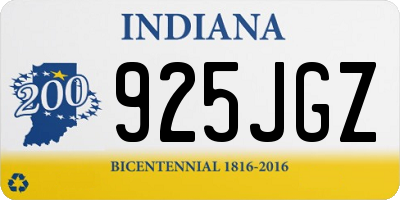 IN license plate 925JGZ