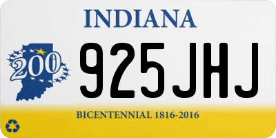 IN license plate 925JHJ