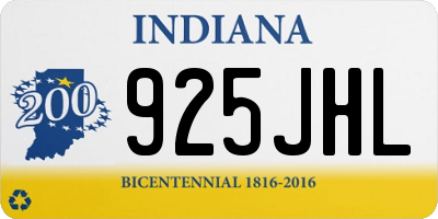 IN license plate 925JHL