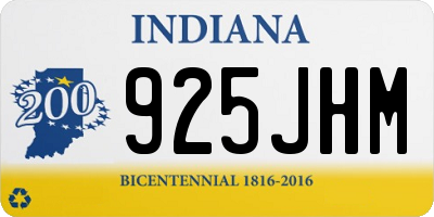 IN license plate 925JHM