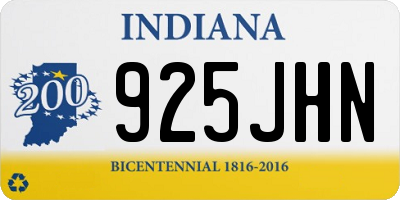 IN license plate 925JHN