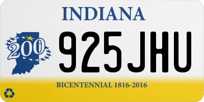 IN license plate 925JHU