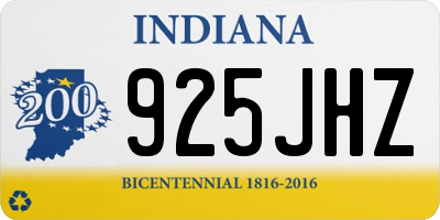 IN license plate 925JHZ
