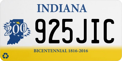IN license plate 925JIC