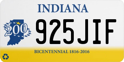 IN license plate 925JIF