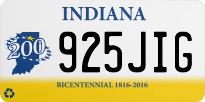 IN license plate 925JIG
