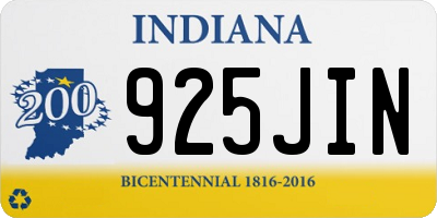 IN license plate 925JIN