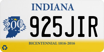 IN license plate 925JIR