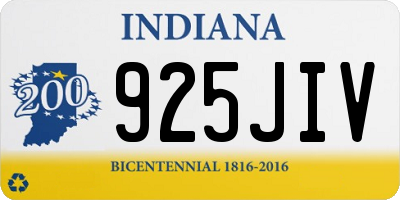 IN license plate 925JIV