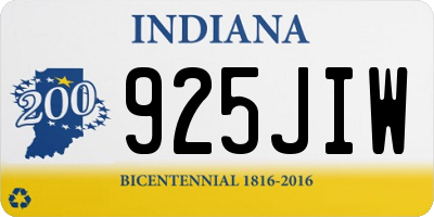 IN license plate 925JIW
