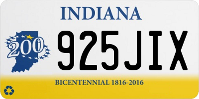 IN license plate 925JIX
