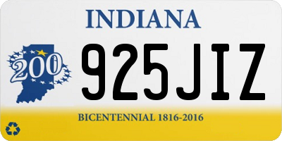 IN license plate 925JIZ