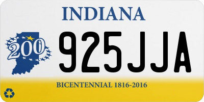IN license plate 925JJA