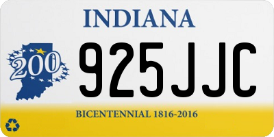 IN license plate 925JJC