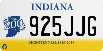 IN license plate 925JJG