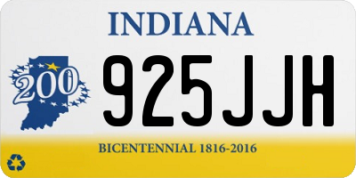 IN license plate 925JJH