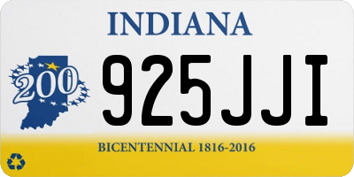 IN license plate 925JJI