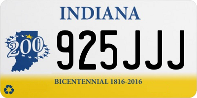IN license plate 925JJJ