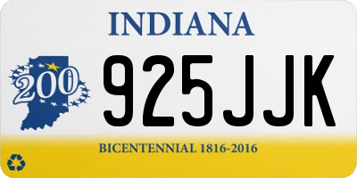 IN license plate 925JJK