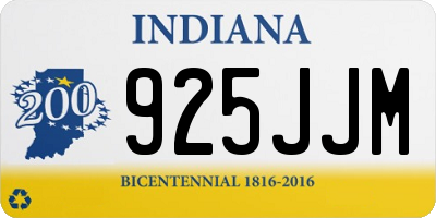 IN license plate 925JJM