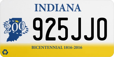 IN license plate 925JJO