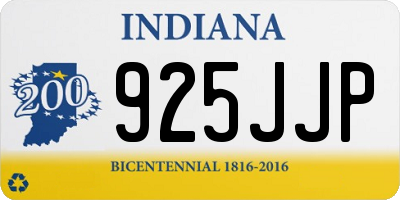 IN license plate 925JJP