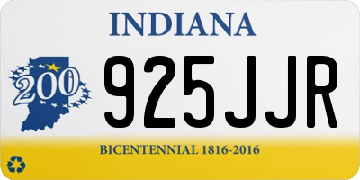 IN license plate 925JJR
