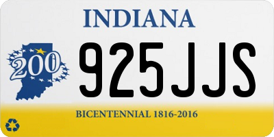 IN license plate 925JJS