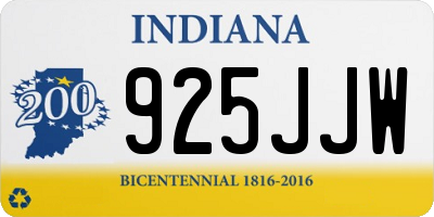 IN license plate 925JJW