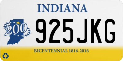 IN license plate 925JKG