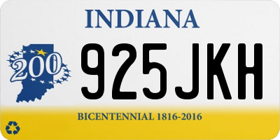 IN license plate 925JKH