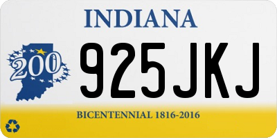 IN license plate 925JKJ