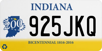 IN license plate 925JKQ