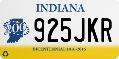 IN license plate 925JKR