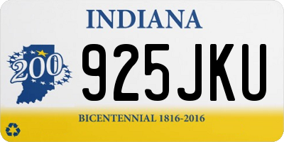 IN license plate 925JKU