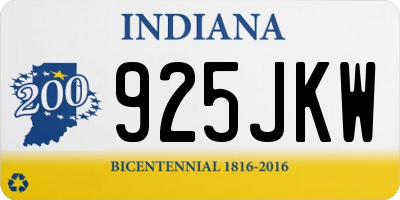 IN license plate 925JKW