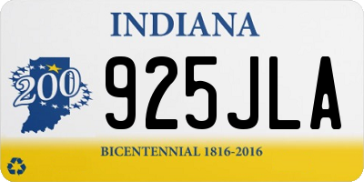 IN license plate 925JLA