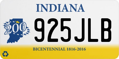 IN license plate 925JLB