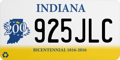 IN license plate 925JLC