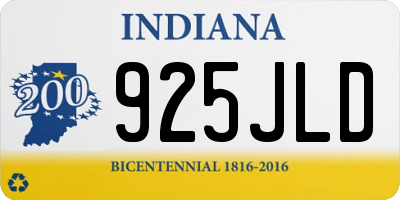 IN license plate 925JLD