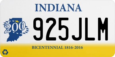IN license plate 925JLM