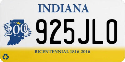 IN license plate 925JLO