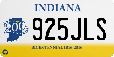 IN license plate 925JLS