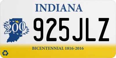 IN license plate 925JLZ