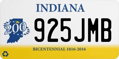 IN license plate 925JMB