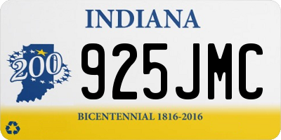 IN license plate 925JMC